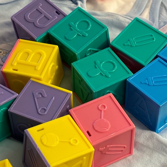 Baby boy Lot 3-9 months new, toys + hart blocks for decoration or babyshower - Picture 2 of 3